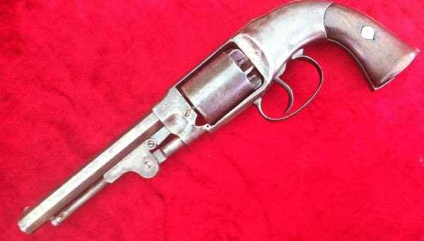 X X X  SOLD X X X  A very rare American Civil War era Pettengill's Patent, Army model, 6 shot enclosed Hammer Percussion Revolver. Ref 7094.
